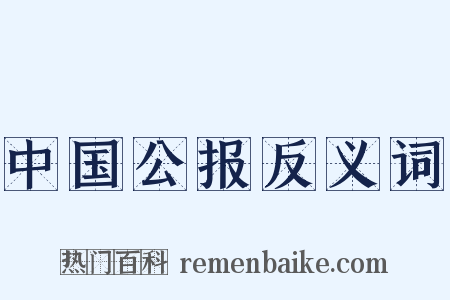 中国公报反义词是什么意思的图片
